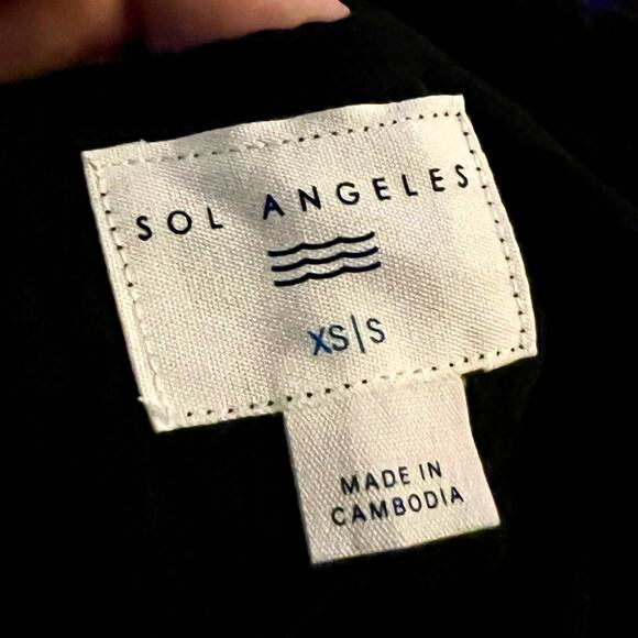 NWT Sole Los Angeles Joni Cotton Gauze Maxi Dress Black SZ XS/S - Picture 6 of 10
